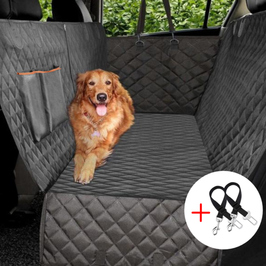 Dog Back Seat Cover + 50% Off + FREE Dog Seat Belt Buckle